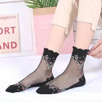 Soft Lightweight Floral Stylish Socks